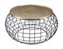 DKD Home Decor Mesita Auxiliar de Aluminio Dorado 80x80x44 cm