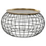 DKD Home Decor Mesita Auxiliar de Aluminio Dorado 80x80x44 cm
