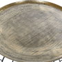 DKD Home Decor Mesita Auxiliar de Aluminio Dorado 80x80x44 cm