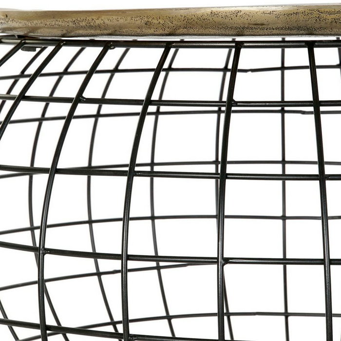 DKD Home Decor Mesita Auxiliar de Aluminio Dorado 80x80x44 cm