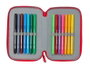 Safta Plumier Triple Estuche Escolar con 37 Piezas, Capacidad 12.5 x 19.5 x 5.5 cm, Para Material de Oficina y Papelería