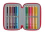 Safta Plumier Triple Estuche Escolar con 37 Piezas, Capacidad 12.5 x 19.5 x 5.5 cm, Para Material de Oficina y Papelería