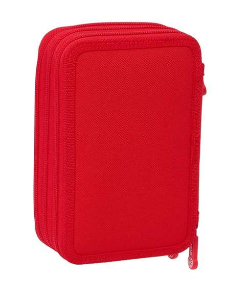 Safta Plumier Triple Estuche Escolar con 37 Piezas, Capacidad 12.5 x 19.5 x 5.5 cm, Para Material de Oficina y Papelería