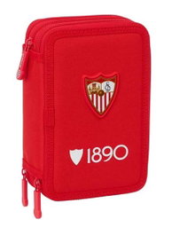 Safta Plumier Triple Estuche Escolar con 37 Piezas, Capacidad 12.5 x 19.5 x 5.5 cm, Para Material de Oficina y Papelería