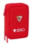 Safta Plumier Triple Estuche Escolar con 37 Piezas, Capacidad 12.5 x 19.5 x 5.5 cm, Para Material de Oficina y Papelería