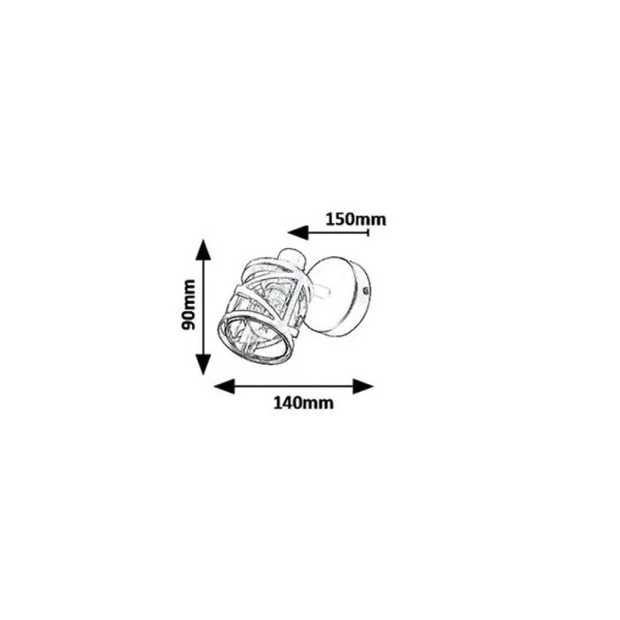 RABALUX Foco Spot Oberon Industrial Metal Ámbar E14 40W IP20 RAB-5335 para Dormitorio o Sala de Estar RABALUX Foco Spot Oberon Industrial Metal Ámbar E14 40W IP20 RAB-5335 para Dormitorio o Sala de Estar