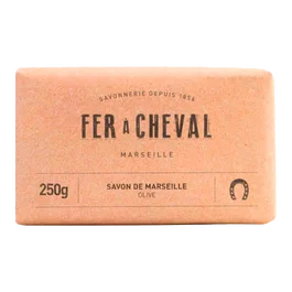 Fer à Cheval Jabón de Marsella 250g Ecológico Artesanal 100% Aceite de Oliva Hipoalergénico Vegano para Pieles Sensibles y Limpieza del Hogar