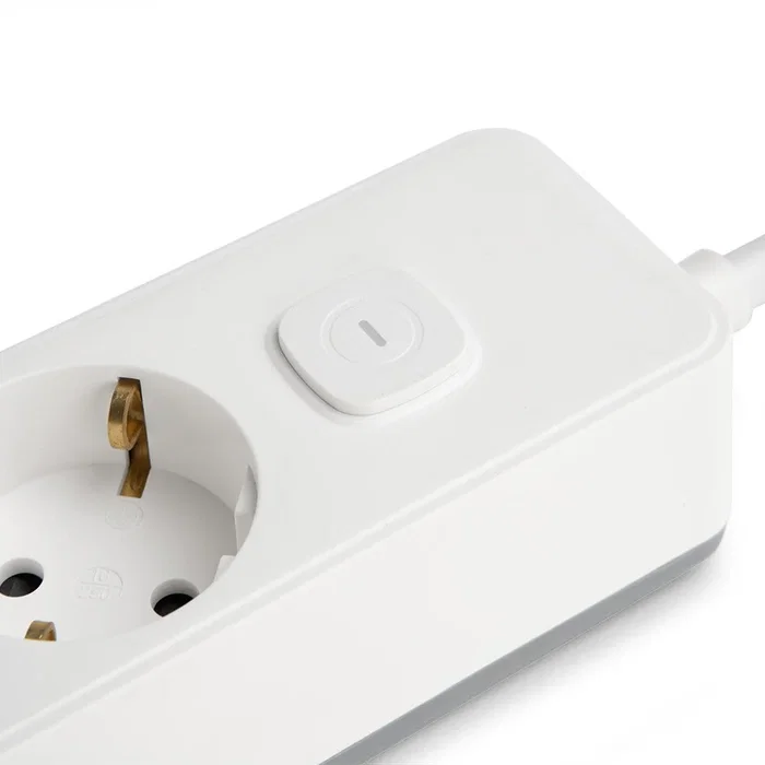 Orbegozo EN 3100 Regleta Eléctrica con Interruptor, 3 Tomas de Corriente y 4 Puertos USB (2x USB-A, 2x USB-C), Cable 1.4m, Blanca