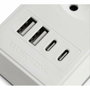 Orbegozo Regleta EN 3100 con 3 Tomas de Corriente, 2 USB y 2 USB Tipo-C, Blanca