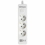 Orbegozo Regleta EN 3100 con 3 Tomas de Corriente, 2 USB y 2 USB Tipo-C, Blanca