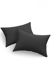 L'essentiel linge de maison Fundas de Almohada Solid Negro 50 x 70 cm (2 Piezas) 65% Algodón / 35% Poliéster