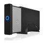 ICY BOX IB-377-C31 Carcasa Externa Disco Duro SSD 3.5" SATA con USB 3.2 Gen 2 Tipo C, Aluminio Negro, Incluye Adaptador