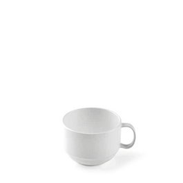 AMC Taza Desayuno 25 cl Vajilla, Policarbonato, Blanco, Diámetro 8.7 cm (Set de 50)