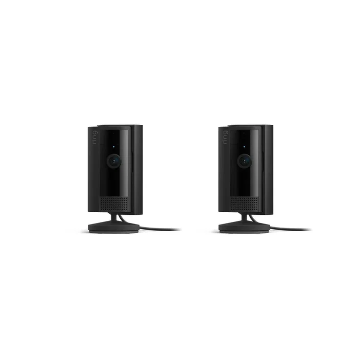 Ring Indoor Cam (2nd Gen) - Pack de 2 Cámaras de Seguridad IP, 1080p FHD, WiFi, Interior, Visión Nocturna, Negro, Versión EU