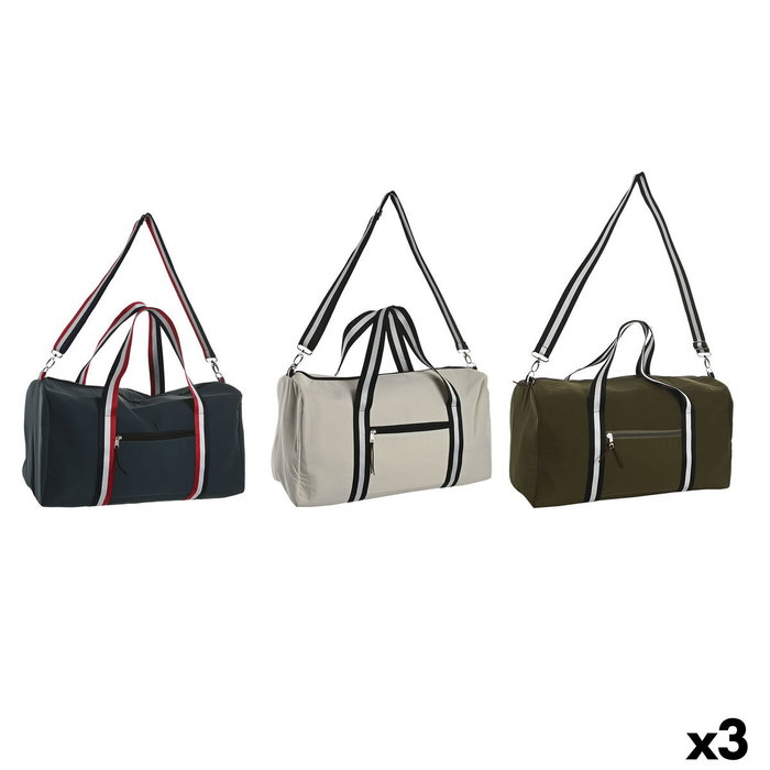 DKD Home Decor Set de 3 Bolsos de Nylon para Viaje 26x20x50 cm