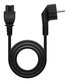 Nanocable Cable de Alimentación Trébol CEE7 Acodado a C5 de 1,5m Negro