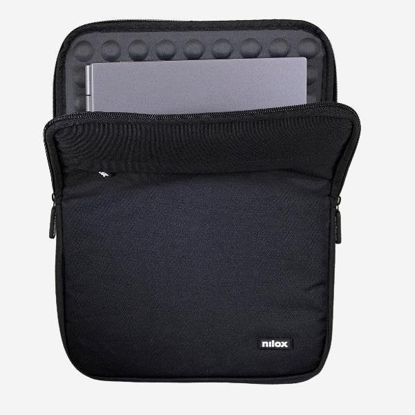 Nilox SLEEVE 13.3 Funda Acolchada para Portátil/Tablet de 13.3 Pulgadas (33.8 cm) Color Negro con Compartimento Extra