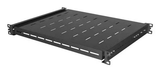 Lanberg AK-1020-B Estantería Deslizante para Rack 19" 1U - Negro, Capacidad 35 kg, Ancho 445 mm, Profundidad 350 mm, Acero
