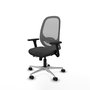 PIQUERAS Y CRESPO Silla de oficina Cilanco Gris con Brazos 3D