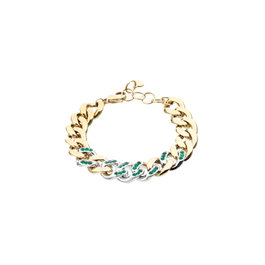 Chiara Ferragni Pulsera Bossy Chain Verde J19AUW48