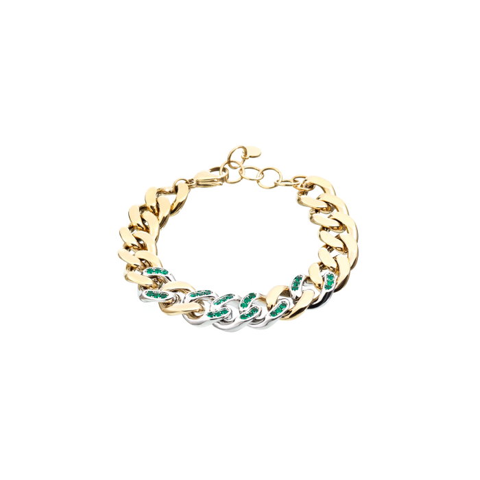 Chiara Ferragni Pulsera Bossy Chain Verde J19AUW48 Chiara Ferragni Pulsera Bossy Chain Verde J19AUW48