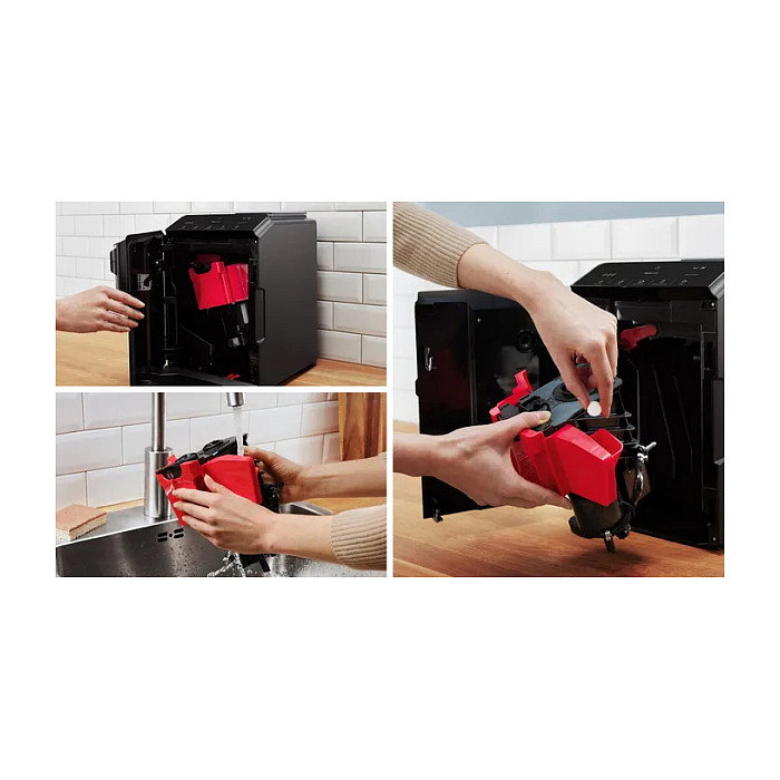 Bosch TIE20109 Máquina de Café Espresso Automática Serie 2 con Molinillo Integrado, 15 Bar, Espumador de Leche, Depósito 1.4L, para Granos de Café, Negro, 1300W