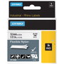 Dymo Rhino Cinta de Etiquetas de Nylon Flexible 12 mm x 3,5 m Negro sobre Blanco