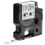 Dymo Rhino Cinta de Etiquetas Industrial de Nylon 12 mm x 3,5 m Negro sobre Blanco
