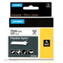 Dymo Cinta de Etiquetas Industrial Rhino Nylon Flexible 12mm x 3,5m Negro sobre Blanco