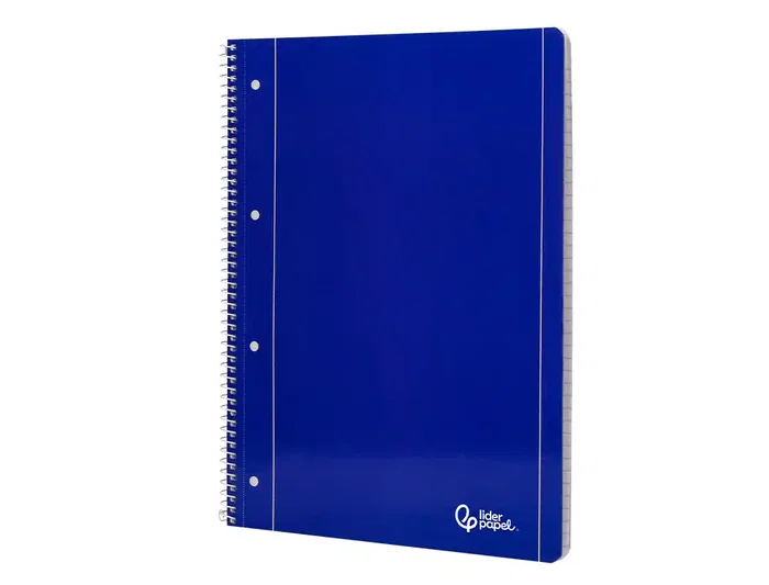 Liderpapel Cuaderno Espiral A4 Micro Serie Azul Tapa Blanda 80 Hojas Liso con Margen 4 Taladros Azul 80gr