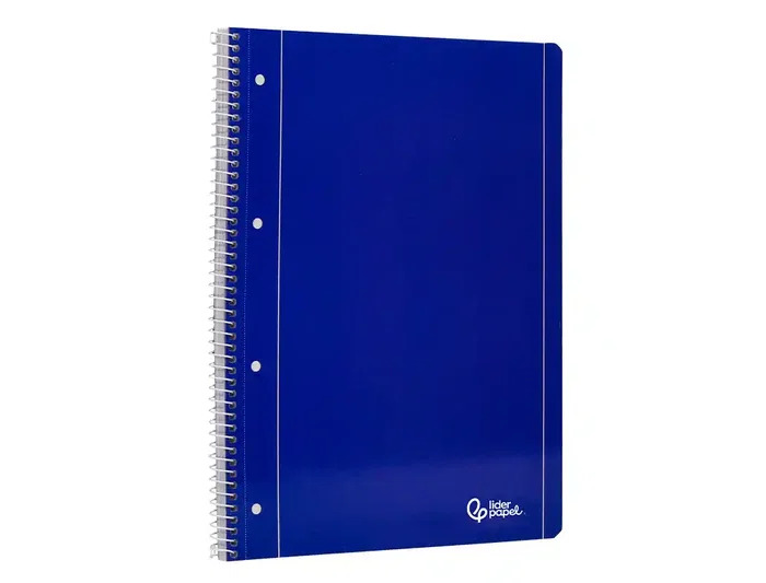Liderpapel Cuaderno Espiral A4 Micro Serie Azul Tapa Blanda 80 Hojas Liso con Margen 4 Taladros Azul 80gr