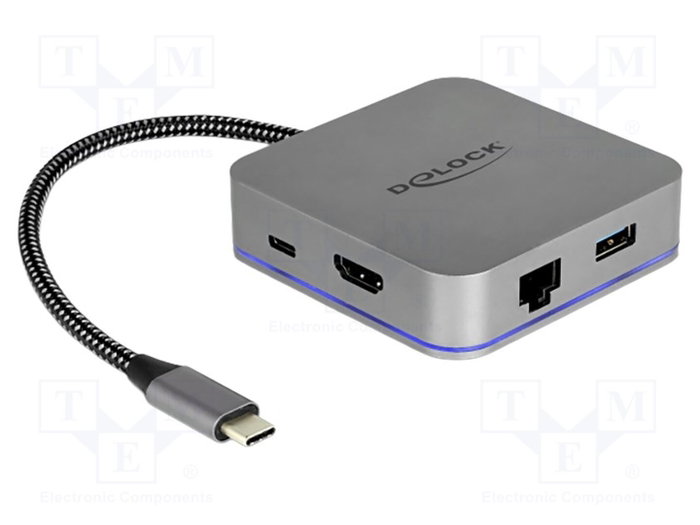 DeLOCK 87742 Dockingstation USB Type-C™ con HDMI 4K, Hub, LAN y PD 3.0