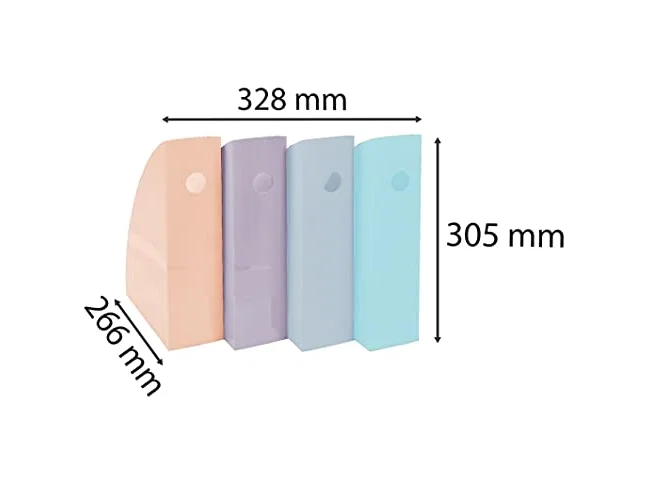 Exacompta Juego de 4 Revisteros Mag-Cube Aquarel Colores Pastel