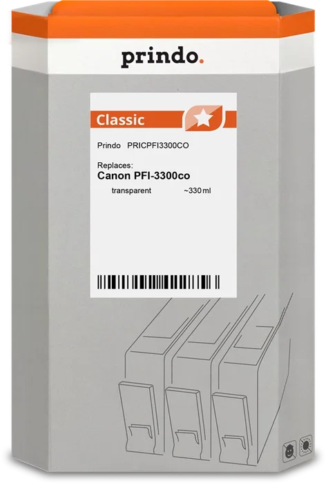 Prindo Classic XL Cartucho de tinta Transparente 330ml Prindo Classic XL Cartucho de tinta Transparente 330ml