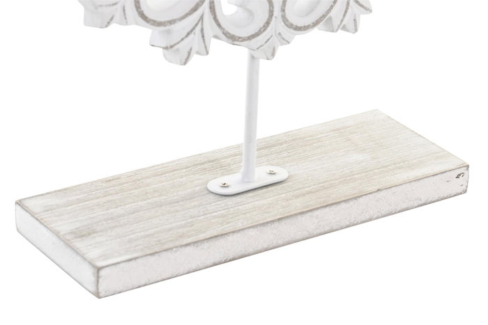 DKD Home Decor Decoración MDF y Hierro Desgastado Blanco y Marrón 29x7x37 DKD Home Decor Decoración MDF y Hierro Desgastado Blanco y Marrón 29x7x37