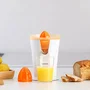 Taurus CITRUS UP Exprimidor de cítricos eléctrico para vasos altos, vertido continuo, 0.2L, 40W, 2 conos, color Naranja y Blanco