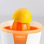 Taurus CITRUS UP Exprimidor de cítricos eléctrico para vasos altos, vertido continuo, 0.2L, 40W, 2 conos, color Naranja y Blanco