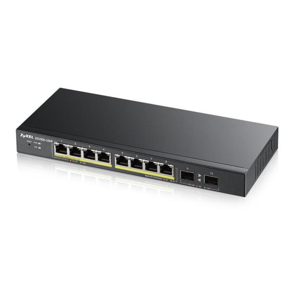 Zyxel GS1900-10HP Switch 10 Puertos Gigabit Ethernet PoE+ 8 Puertos RJ-45 10/100/1000 Mbps 2 Puertos SFP