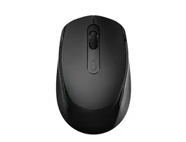 Q-connect Ratón Óptico Inalámbrico 2.4 GHz, 800/1200/1600 DPI Ajustable, Receptor USB, Negro