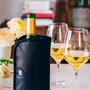 BRA A195026 Enfriador de Botellas de Vino - Funda Refrigerante con Gel - Nylon - Negro - Mantiene Frío 1 Hora