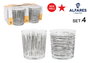 LAV Set de 4 Vasos Pinta Ischia, 340 cc (345 ml) c/u, Cristalería de 9x9x12 cm (6 Cajas)