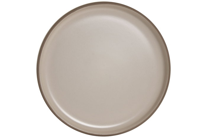 DKD Home Decor Plato Llano de Gres Beige Mate, Pack de 6 DKD Home Decor Plato Llano de Gres Beige Mate, Pack de 6