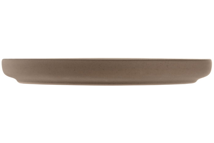 DKD Home Decor Plato Llano de Gres Beige Mate, Pack de 6 DKD Home Decor Plato Llano de Gres Beige Mate, Pack de 6