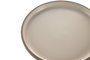 DKD Home Decor Plato Llano de Gres Beige Mate, Pack de 6