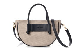 Lucky Bees Bolsa de Hombro Elin - Black, Cuero de Polivinilo, Negro y Crema, Elegancia y Sofisticación, Versátil y Funcional