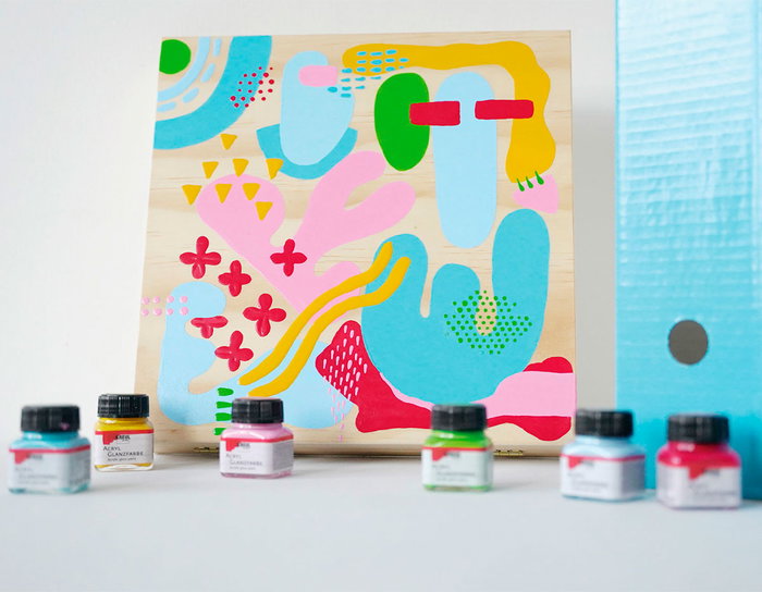 Kreul Set de 6 pinturas acrílicas brillantes Color Living de 20ml