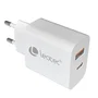 Cargador pared/viaje usb-c/pd + usb-a 20w blanco leotec leotec cargador 20w carga rapida 1 usb-c pd + 1 usb-a blanco (compatible