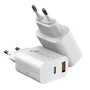 Leotec Cargador de Pared 20W USB-C PD + USB-A Blanco LECSPH20W2W2