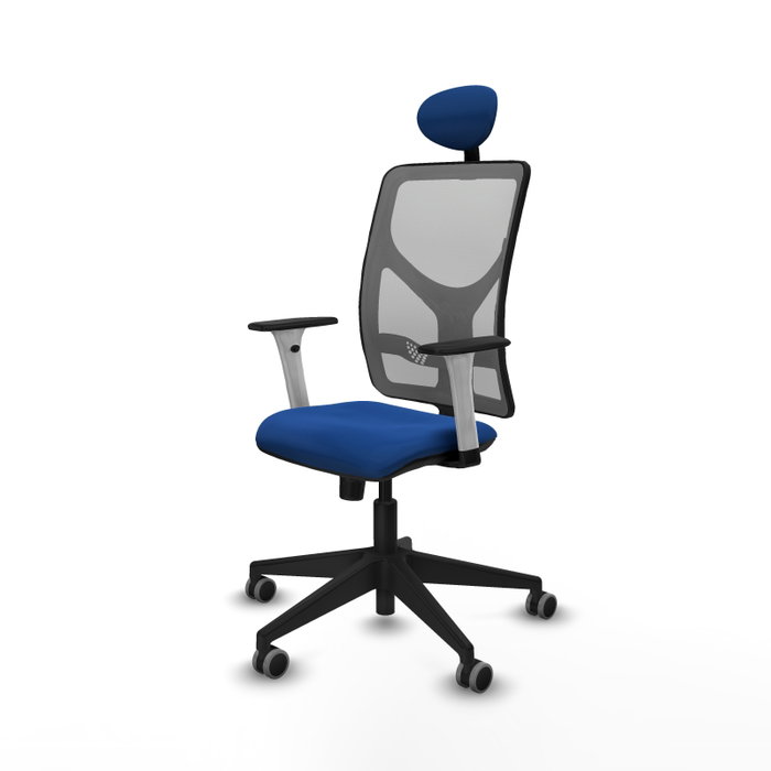 PIQUERAS Y CRESPO Silla de oficina Motilla con Mecanismo Sincro Azul y Gris