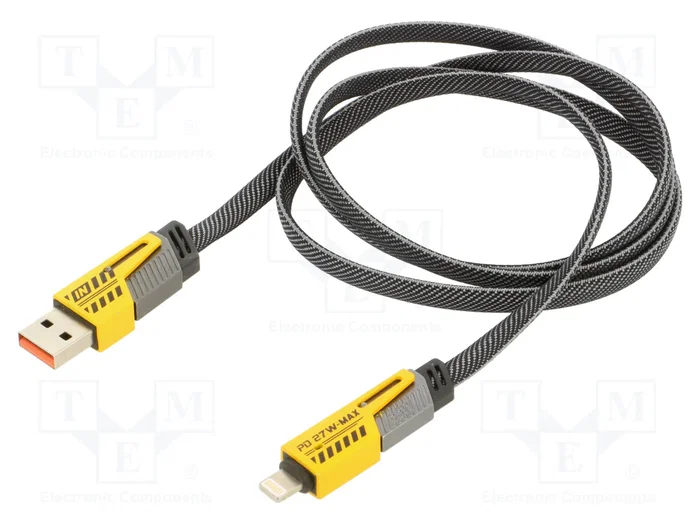 AKYGA Cable USB 2.0 1m Negro/Gris 65W AKYGA Cable USB 2.0 1m Negro/Gris 65W